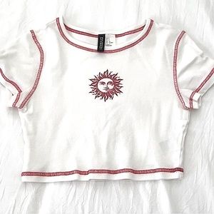 White cropped t-shirt size small